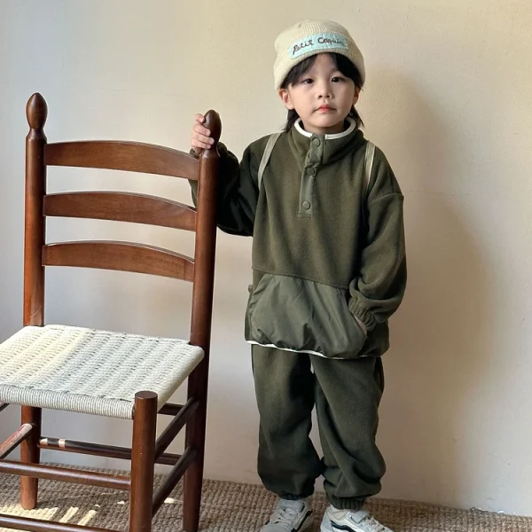 [80-150cm] フリース POLOデザイン セットアップ