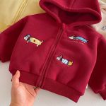 [73-120cm] 刺繍 フード付き スターあったか アウター - Image 11