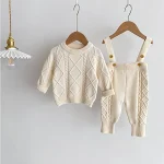 [66-100cm] ゲーブル編み セーター or サロペット - Image 10