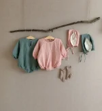 [66-100cm] スクエアフリル襟ORシンプル ロンパース - Image 18