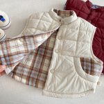 [73-120cm] 刺繍 カートゥーン リバーシブル ベスト - Image 2