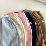 [73-120cm] キャラクター 刺繍 ジョガー パンツ - Image 2