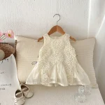 [73-100cm]ワンピース or シャツ フラワー レース 可愛い 子供服 - Image 7