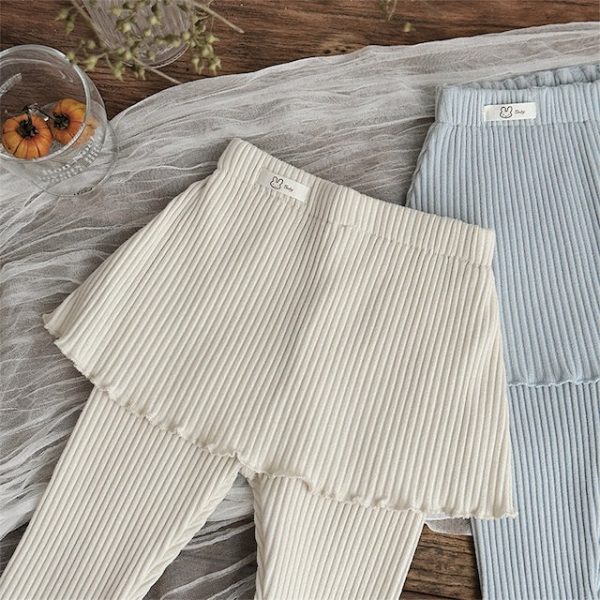 [73-100cm] フリル カラー トップス&スカート パンツ 2点セット