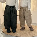 [80-150cm] ポケット付き コーデュロイ ボトムス - Image 2