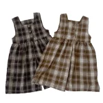 [73-100cm] 韓国風 チェック サロペット - Image 5
