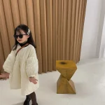 [90-140cm] フラワーキルティング ロング コート - Image 6