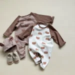 [66-90cm]熊プリント オールインワン - Image 5