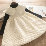 [90-130cm] インナー シャツ&キルティング ワンピース - Image 3