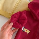 [73-120cm] 刺繍 フード付き スターあったか アウター - Image 15