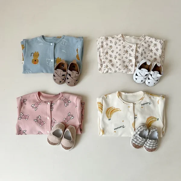 [66-90cm]ウサギor花柄ORパンダ オールインワン