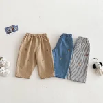 [73-110cm]カジュアルパンツ キノコ柄 履きやすい トレンド ボトムス - Image 8