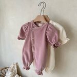 [66-90cm]ロンパース&帽子 セット 無地 肌に優しい ベビー服 - Image 10