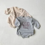 [66-90cm] クマ柄 ロンパース - Image 2