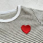 [66-90cm]ハート柄 ボーダー セットアップ - Image 10