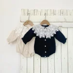 [66-90cm] レース襟 ロンパース - Image 5