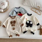 [66-90cm] サイドボタンカートゥーン オールインワン - Image 7