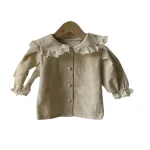 [73-120cm] 丸襟レース シャツ - Image 8