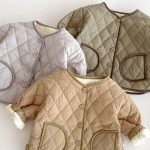 [73-120cm] キルティング ボア付き アウター - Image 2