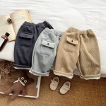 [73-110cm] コーデュロイボア ボトムス or犬柄 シャツ - Image 10