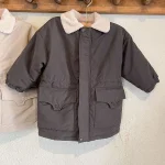 [80-150cm] ボア襟 ロングコート - Image 4