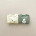 [73-100cm] 熊柄 カジュアル セットアップ - Image 11