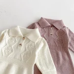 [66-100cm] ポロ ゲーブル編み オールインワン - Image 10