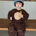 [73-110cm] カートゥーン ボア付き セットアップ - Image 5