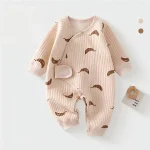 [52-80cm]オールインワン バナナ柄 肌触り良い おしゃれ ベビー服