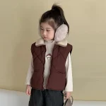 [80-150cm] ボア襟 ベスト - Image 4