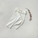 [73-100cm] リボン リブ レギンス