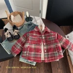 [90-140cm] ギンガム チェック ジャケット