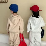 [80-150cm] 英字プリント ボア付き セットアップ - Image 13