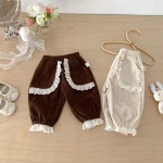 [66-100cm]コーデュロイ パンツ フリル 履きやすい 人気 ボトムス - Image 4
