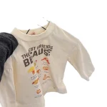 [80-130cm]Tシャツ 長袖 英字プリント 可愛い 女の子 おしゃれ - Image 3