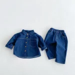 [80-130cm] シンプル デニム セットアップ - Image 15