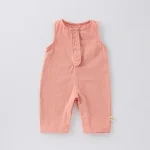 [66-100cm] シンプル サロペット OR ボーダー トップス - Image 2