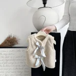 [66-100cm] リボン ボア ベスト - Image 7