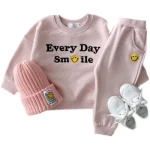 [66-120cm] 笑顔&英字プリント セットアップ - Image 6