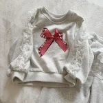 [80-150cm]レースリボン スウェットセットアップ - Image 2