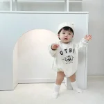 [66-90cm]熊柄 ロンパース - Image 7