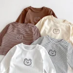 [73-100cm] 熊プリント シャツ