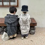 [80-150cm] フード付き ロング アウター - Image 8