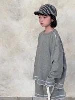 [90-150cm] ボーダー カジュアル セットアップ - Image 8