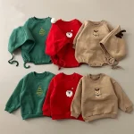 [73-100cm] クリスマスロゴ 厚さ トレーナー - Image 2