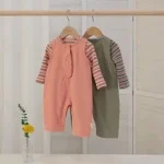 [66-100cm] シンプル サロペット OR ボーダー トップス - Image 3