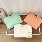 [66-90cm]スウェット スマイル柄 英字 可愛い トップス - Image 9