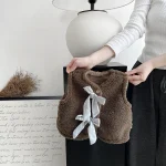 [66-100cm] リボン ボア ベスト - Image 5