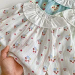 [80-130cm]セットアップ 丸襟 小花柄 おしゃれ - Image 14