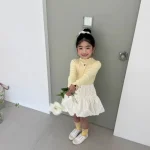 [73-120cm]ハート柄 フリル襟 トップス - Image 10